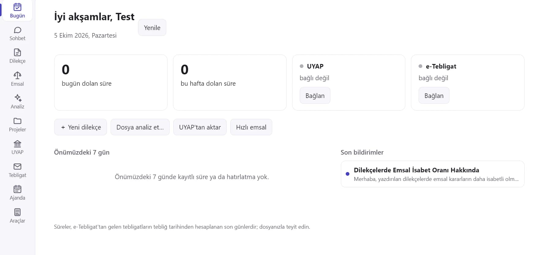 Lawlera masaüstü uygulamasının ekranları